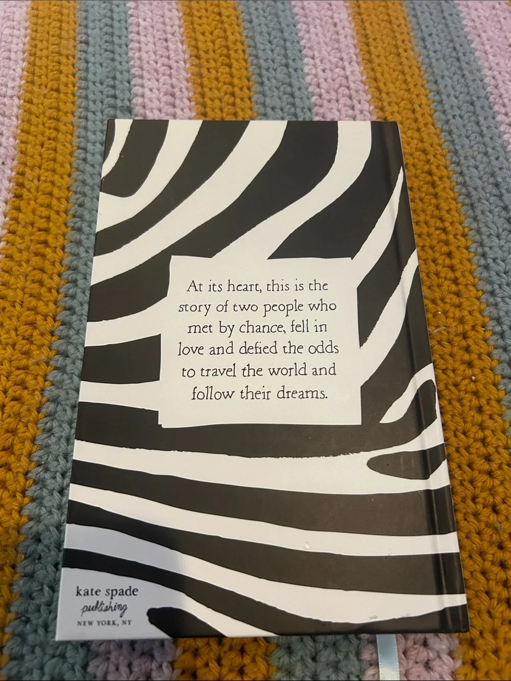 I Married Adventure Memoir Journal - Black & White Zebra Print Kate Spade